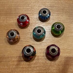 Authentic Pandora- Spacer Charm Beads - Multi Color Set